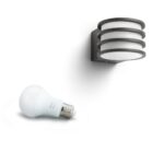 Aplica LED pentru exterior Philips Hue Lucca, 9.5W (60W), 806 lm ,luminacalda (2700K), IP44, 170x215x115mm, Antracit - Image 2
