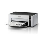 Imprimanta inkjet mono CISS Epson M1100, dimensiune A4, viteza max 32ppm, rezolutie printer 1440x720dpi, alimentare hartie 150 coli, volum maxim printare : 15000pagini/luna, interfata: USB 2.0, consumabile: Ecotank MX1xx negru XL (6k/pag.), MX1xx negru L (2k/pag.),cerneala 6k/pag inclusa, greutate