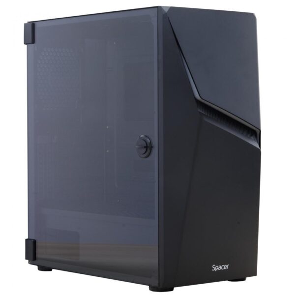 Carcasa SPACER SPGC-THUNDER, RGB, Mid Tower, Black