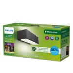 Aplica LED pentru exterior Philips STRATOSPHERE UP& DOWN, 3.8W, 800lm, lumina calda (2700K), IP44, 203x76x93mm, Antracit