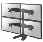 Suport cvadruplu monitor de birou Neomounts FPMA-D700DD4; pentru display-uri cu diagonale 19"-30", sistem de prindere VESA 75x75~100x100, greutate maxima suportata 8kg - per ecran, full motion, tilt +180°, swivel +180°, rotate +360°; inaltime reglabila manual 240-700mm; culoare negru. Garantie 5 ani