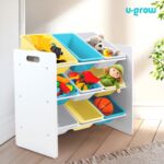 Raft depozitare jucarii cu 9 cosuri blue/galben, U-Grow - Image 2