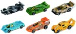 MACHETA DIE CAST, SET 6 MASINI CURSE, SCARA 1/64, 7.5CM, DIVERSE MODELE SI CULORI- VERDE, ALB, ROSU, BLEU, NEGRU, MOV, PORTOCALIU, GRI, ALBASTRU, MARO, GALBEN - Image 3