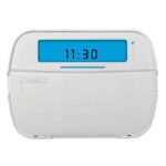 Tastatura LCD cu iconuri, cablata, DSC NEO-ICONRFP, 128 zone (radio si/sau cablate), Modul de emisie-receptie (transceiver) si cititor de proximitate incorporate, Ecran albastru, Terminal programabil (intrare de zona sau PGM), 5 butoane cu functionalitate programabila, Taste pentru alarma foc