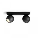 Spot LED Dublu Philips Hue Buckram, Bluetooth, 2xGU10, 2x5W, 700 lm ,lumina alba (2200-6500K), IP20, 25.2x8.2cm, Metal, Negru, Intrerupatorcu variator inclus