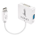 Adaptor Lindy LY-41028, DP 1.2 - HDMI, DVI, VGA, alb - Image 2