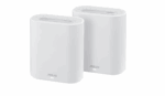 ASUS ExpertWiFi EBM68 (2PK) AX7800 Tri-Band WiFi 6 Mesh WiFi System, suitable for all businesses, supports up to 5 SSIDs, customized guest portal, 2.5 Gbps port, enterprise-grade network security and easy management ASUS ExpertWiFi app