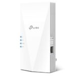 TP-link AX3000 Wi-Fi Mesh Range Extender, RE700X, 1 Port Ethernet Gigabit, 2 Antene interne, Standarde Wireless, IEEE 802.11a/n/ac/ax 5GHz, IEEE 802.11b/g/n/ax 2.4GHz, frecventa 2.4, 5 Ghz, 574 Mbps at 2.4GHz, 2402 Mbps at 5GHz.