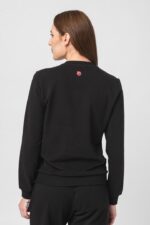 BLUZA COTON CASUAL FEMEI BLACK-L - Image 3