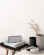 Boxa activa Akai Retro, bluetooth, putere totala 10 W, frecventa 15Hz~ 15Kh , acumulator 2000 mAh, autonomie 10 Ore, IPX4 rezistent la apa, reflector mare din ABS cu bas la 360 de grade în toate direcțiile, gri - Image 4