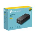 "Omada 10G PoE++ Injector Adapter PORT: 1× 10Gbps PoE Port, 1× 10Gbps Non-PoE Port SPEC: 802.3bt/at/af Compliant, 90 W PoE Power, Data and Power Carried over the same cable, Steel Case" - Image 2