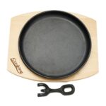 PLATOU SERVIRE ROTUND , 22 CM , FONTA PURA, CU MANER DETASABIL SI BAZA DIN LEMN, COOKING  BY HEINNER - Image 3