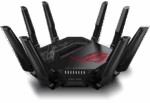Router Asus Quad-Band ROG Rapture GT-BE98, WIFI-7, Standarde wireless: WiFi 6 (802.11ax), WiFi 7 (802.11be), IEEE 802.11a, IEEE 802.11b, IEEE 802.11g, IEEE 802.11n, IEEE 802.11ac, IPv4, IPv6, Segment Produs: BE25000, Viteza wireless: 1376+5764+5764+11529 Mbps, 8 x antene externe, Procesor: 2.6GHz - Image 3