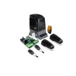 KIT GALO1000 230 VAC 1000N 1200 KG Motor brushless GALO1000: Tehnologie motor: BLDC Tip reductie motor: Irreversibil Clasa de protectie: IP44 Alimentare: 230 Vac - 50/60 Hz Putere motor: 36 Vdc Alimentare placa de control 21/26 Vac Curent nominal: 10A Curent maxim absorbit: 18A Putere nominala: 360W