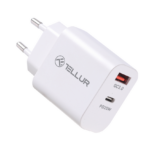 Incarcator priza Tellur PDHC101 Dual Port, PD 20W + QC3.0 18W, alb - Image 2