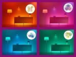 Kit Banda LED RGB inteligenta WiZ Connected Neon Flex Strip, Wi-Fi ,Bluetooth, sursa de alimentare inclusa, 24W, lumina alba si color (2700-6500K), IP20, 3 metri - Image 2