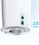 TP-Link AX6600 whole home mesh Wi-Fi 6 System, Deco X90(1-pack);  Standarde Wireless: IEEE 802.11ax/ac/n/a 5 GHz, IEEE 802.11ax/n/b/g 2.4 GHz, 1.5 GHz Quad-Core CPU, 1× 2.5 Gbps Port, 1× Gigabit Port, 4×4 MU- MIMO, WiFi Speeds: 5 GHz: 4804 Mbps (802.11ax, HE160), 5 GHz: 1201 Mbps (802.11ax), 2.4 - Image 3