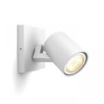 Spot LED extensie Philips Hue Runner, Bluetooth, GU10, 5W, (50W), 350lm ,lumina alba (2200-6500), IP20, 11cm, Metal, Alb