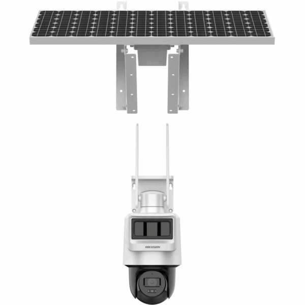 Camera PTZ cu panou solar Hikvision 4MP Pro Solar-powered Security PT Camera Setup High quality imaging with 4 MP resolution Dual transducers – PIR and Radar work together for higher detection accuracy Support 4G LTE data transmission Built-in microphone and built-in speaker for two-way audio and