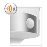 Aplica LED pentru exterior cu senzor de miscare Philips Calgary, 3.5W(30W), 320 lm, lumina calda (2700K), IP44, 94x122x130mm, Inox
