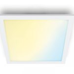 Panou LED WiZ Panel SQ, Wi-Fi, control vocal, 12W, 1000 lm, luminaalba(2700-6500K), IP20, 30cm, Alb