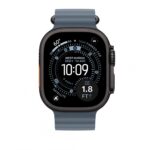 Curea pentru Apple Watch 49mm Anchor Blue Ocean Band Extension - Black TitaniumFinish - Image 2