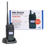 Statie radio portabila VHF/UHF PNI P15UV dual band, PNI-P15UV, 144-146MHz/430-440Mhz, 999CH, cu acumulator 1500 mAh, Canale programabile: 999, Pas frecventa: 2.5/5/6.25/10/12.5/25KHz, Capacitate baterie: 1500mAh Li-Ion, antena: 50 Ohmi, Dimensiuni:  57 x 35 x 270 mm (antena inclusa), 242 grame,