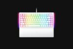 Tastatura mecanica gaming BlackWidow V4 75%, taste ABS, layout US, iluminare RGB, cu 6 butoane customizabile, suport pentru incheietura magnetic, alb