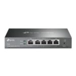 "Omada Gigabit VPN Router PORT: 1× Gigabit RJ45 WAN Port, 2× Gigabit RJ45 WAN/LAN Ports, 2× Gigabit RJ45 LAN Ports, 1× USB 2.0 Port; FEATURE: Integration with Omada SDN Controller, Support 20 IPsec VPN Tunnels, 16 PPTP/L2TP VPN Tunnels, 16 OpenVPN Tunnels, 150000 Concurrent Sessions, Load Balance