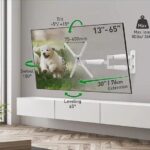 Suport TV de perete Barkan, cu brat  13"- 65", Max 36kg, VESA 400x400, alb