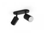 Spot LED RGB Dublu Philips Hue Fugato, Bluetooth, 2xGU10, 2x5.7W, 700lm ,lumina alba si color (2000-6500K), IP20, Metal, Negru - Image 2