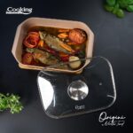 TAVA INALTA CUPTOR DIN ALUMINIU TURNAT + CAPAC 39 x 26 x 8.5 CM,  6 L, NICOLAI TAND, ORIGINI, COOKING BY HEINNER - Image 6