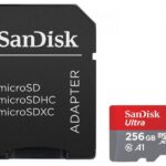 Card de Memorie MicroSDXC SanDisk, 256GB, UHS-I, Class 10, 80MB/s + Adaptor