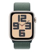 Apple Watch SE GPS + Cellular 44mm Starlight Aluminium Case with Lake Green Sport Loop