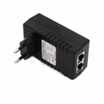 Injector POE 0.5A 48V 24W; STD-POE4805-A; Input voltage 100-240V 50/60Hz, POE input RJ45/100M speed, power: 24W, AC input: 2 pin AC plug (USA/EU plug, dimensiuni: 90 x 52 x 71mm