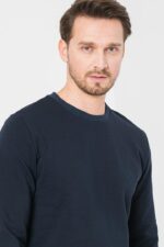 BLUZA COTON CASUAL BARBATI NAVY-L - Image 5
