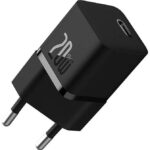 Incarcator retea Baseus, GaN5 Fast Charger mini 20W, 1 x USB Type-C 5V/3A, negru