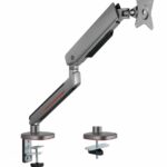 Brat pentru monitor, Material: Oțel, Aluminiu, Plastic, Suprafață finisaj : acoperire cu Pulbere, Culoare: Alb Texturat Fin, Gri Spațial, Dimensiune compatibila ecran: 27"-45", tehnologie arc, Greutate maxima (pe ecran): 5~14 kg, Greutate maxima pentru ecran curbat (pe ecran): 5~12 kg