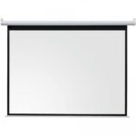 Ecran proiectie electric, perete/tavan, 200 x 150 cm, Celexon, dimensiuni carcasa 229,5x 6,5x 6,5 cm, PVC cu suprafata reflector difuza pentru un unghi larg de vizualizare de 160 grade, format 4:3, diagonala 98", telecomanda