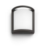 Aplica LED pentru exterior Philips Samondra, 12W (83W), 1200 lm ,luminaneutra (4000K), IP44, 190x190x90mm, Antracit