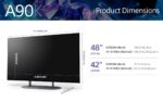 Televizor, Sony, Seria A90K, XR42A90KAEP, 2022, 42" - 106CM, OLED, Smart TV, 4K, Titanium Black, Plat, Google TV, Mirroring iOS, Android, XR Cognitive Processor, HDR 10 Triluminos PRO, 100 Hz, DVB-T/T2//C/S/S2, 2.1, 25 W, Wi-Fi, Bluetooth, 2 x HDMI 2.0, 1 x RJ-45, CI+ slot, 2 x USB, 1 x - Image 2