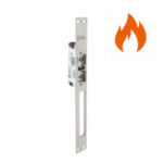 Yala electromecanica DORCAS-SW99-1-NF305-TOP/YL-X;incastrabila rezistenta la foc, EI120, cu suport de montare.Forta de retinere: 900Kgf; Alimentare: 10~24Vcc/Vca;Consum: 280mA/12Vcc, 140mA/24Vcc; Actionare: Impuls temporizat; Mod functionare: Fail-secure (inchis fara alimentare); Zavor radial si