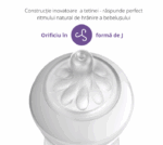 Biberon Philips Avent Natural Response SCY900/01, 125 ml, tetina care functioneaza ca sanul mamei, cu debit 2, tetina fara scurgeri, +0 luni, fara BPA, usor de curatat - Image 2
