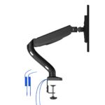 Brat sustinere monitor AS110DX AOC, pentru o pozitie optima dorita deutilizator, control cu arcuri, ergonomie maxima pentru monitoare cu VESA75x75 si 100x100, dimensiune maxima monitor 27", max 9 kg, 320 mminaltime, 325 mm intindere, -45/ 60 inclinare, -90/ 90 pivot si 360°pivot pentru o - Image 8