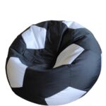 FOTOLIU PUF XL MINGE FOTBAL 75CM NEGRU