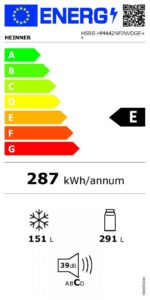 Side by Side HEINNER HSBS-HM442NFINVDGE++, No Frost, 442 L, Clasa E, Gri antracit texturat - Image 3