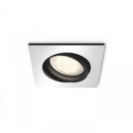 Spot LED incastrat Philips Hue Milliskin, Bluetooth, GU10, 5W (50W), 350lm, lumina alba (2200-6500K), IP20, 9cm, Argintiu