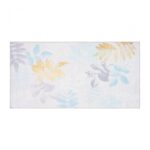 Covor printat, LEAFS 70x140 cm, lavabil cu spate antialunecare, inaltime fir 3mm