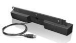 Lenovo USB Soundbar, Compatible with most Lenovo ThinkVision monitors Dual Speaker support with 1.25+1.25 total watts of output Audio volume controlled directly from the soundbar, Volume+ / volume- / mute button, Audio is linked to PC audio control, Integrated cable lock slot, Product Weight: 315 g - Image 2