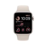 Apple Watch SE GPS + Cellular 40mm Starlight Aluminium Case with Starlight Sport Band - M/L - Image 2